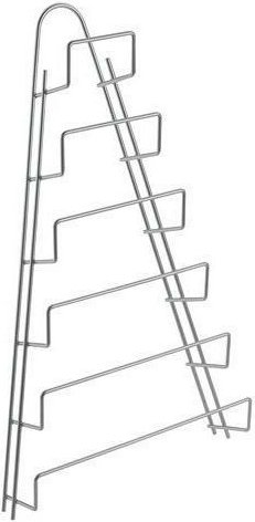 Hängender Deckelhalter mit 6 Metallplätzen, Abmessungen 23x7x42 cm und weichem Mango-Griff.