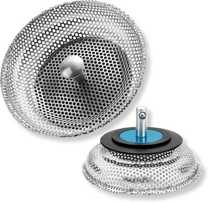 8,2 × 8,2 × 4 cm) 1 Stück Küchenspülensieb, Küchenspülenfilter, Küchenspülenstöpsel aus Edelstahl 304, Spülbeckenfilterk...