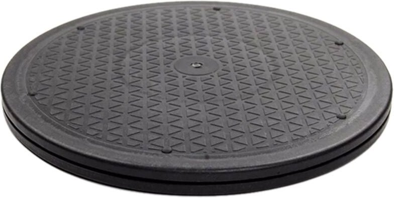 Tlily - 12 Zoll Heavy Duty Schwenkbare Stahlkugellager TV-Monitorständer Plattenspieler Lazy Susans Runde Form Schwarz