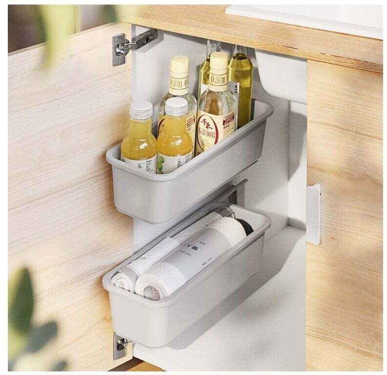 YMYNY 2er-Pack Schiebekorb-Schrank-Organizer für Küche, Badezimmer, Schubladen unter der Spüle, Schränke, Wand-Organizer...
