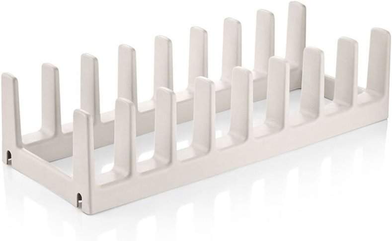 Halter „Flexispace“ für bis zu 8 gängige Deckel mit Antirutsch-Unterlage 37x14,8x14,8cm weiß