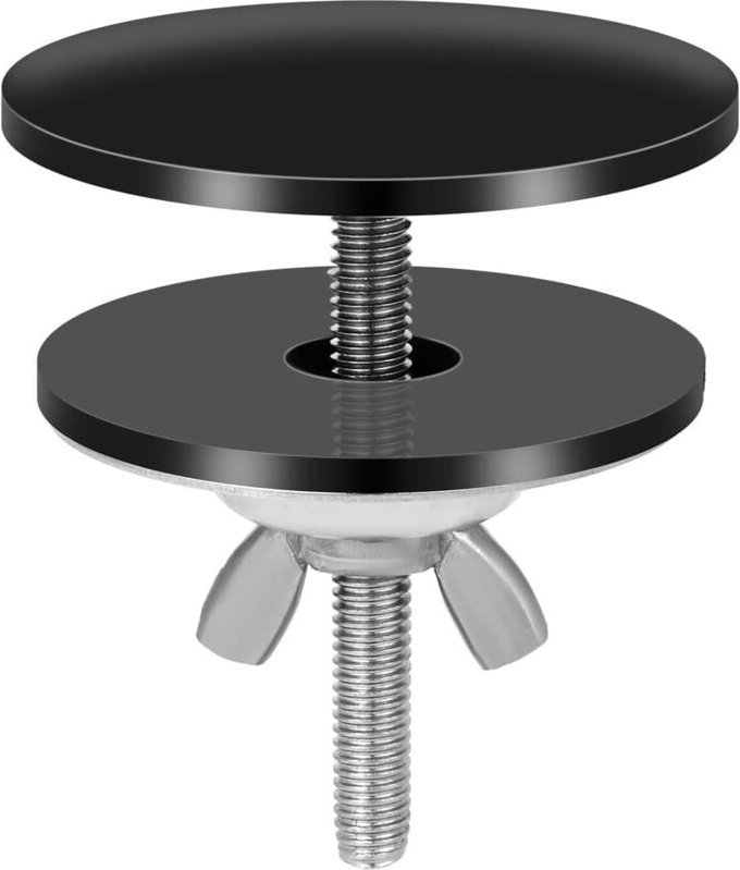 Ugreat - Schwarze Wasserhahn-Lochabdeckung, 5 cm Edelstahl-Spüle, Wasserhahn-Loch-Abdeckung, wasserdichte Spüle-Loch-Abd...