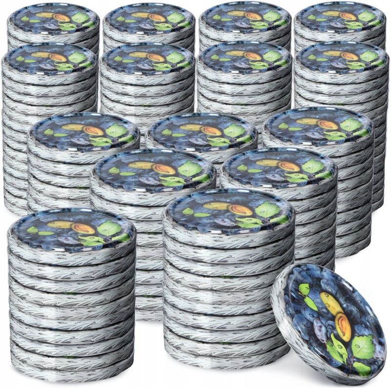 KADAX Schraubdeckel fi82 mm, für Einmachgläser, 200 Stück, Pflaumen