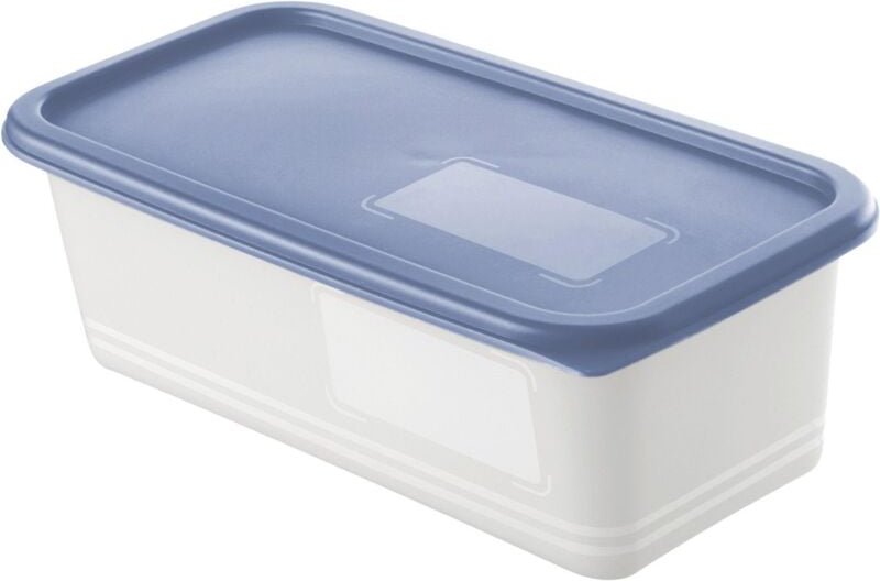 Rotho - Gefrierdosen-Set Domino 3 x 1,2 l blau Frischhaltedose Kühlschrankdose Vorratsdose