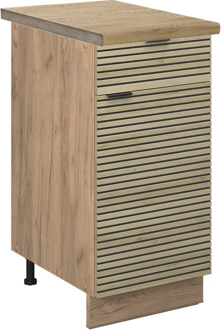 Küchenunterschrank Fame-Line, Eiche Paneel, 40 cm , AP Eiche, Vicco