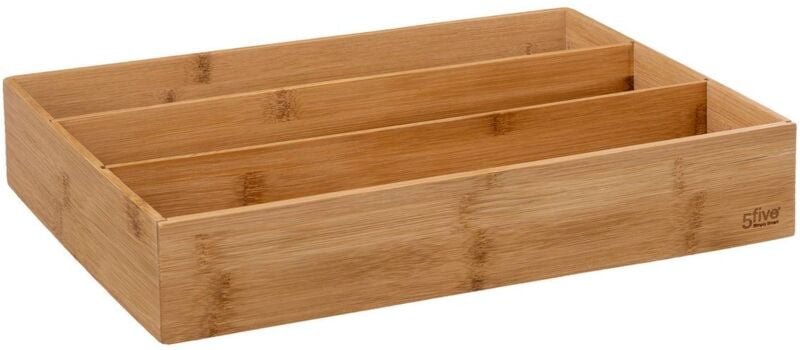 5five Simply Smart - Besteckkasten mit 3 fächern tidy smart bambus - 5five