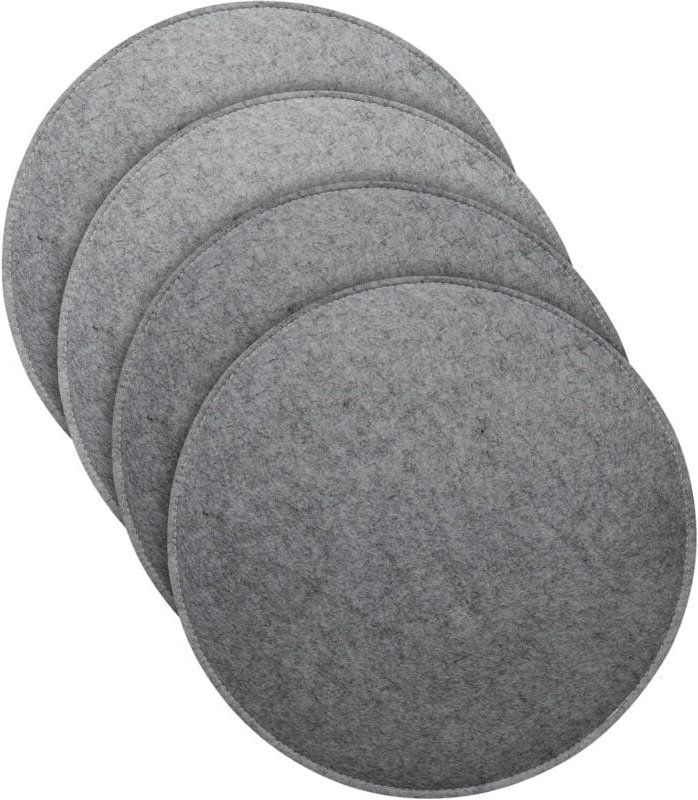 YORKING 8er Set Stuhlkissen, Rund Filz Sitzkissen, ø 35 cm Sitzauflagen für Bank, Sitzkissen mit rutschfesten Einlagen f...