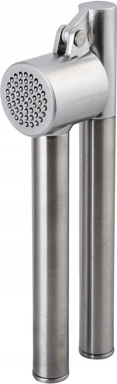 Kadax - Knoblauchpresse, Garlic Press aus Edelstahl, ergonomischer Griff, Silber