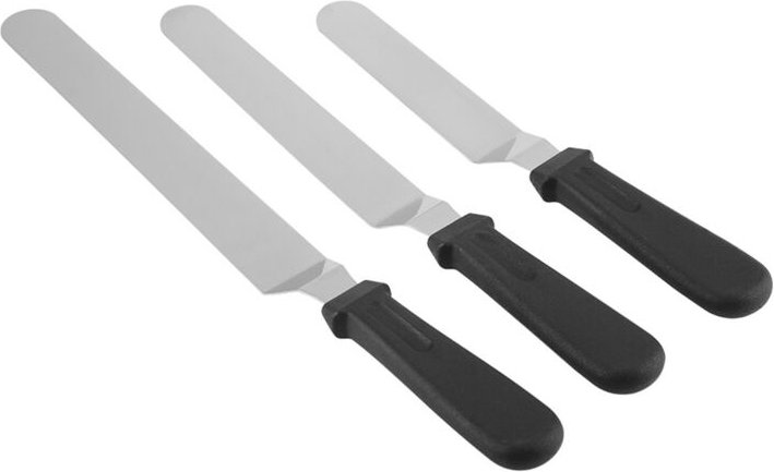 3-teiliges Set Edelstahl-Kuchenmesser für die Tortendekoration – Edelstahl-Glasurspatel, professionelles Tortendekoratio...