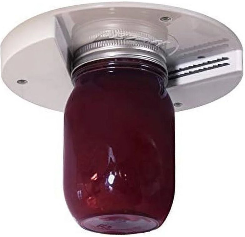 Weißer Glasöffner – Flaschenöffner und Deckelhalter für unter Küchenschränke – Ideal für ältere Menschen mit Arthritis u...