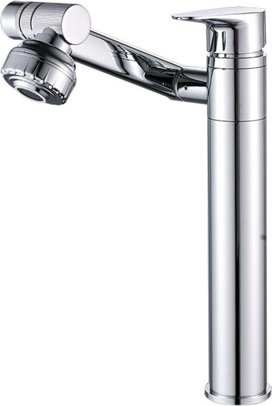 Schwenkbarer Badezimmerhahn, Waschtisch-Mischbatterie, Aufsatzmontage, spritzwassergeschützter Wasserhahn, Duschkopf, Lu...