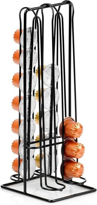 Nespresso coffee capsule stand metal black 30 cm