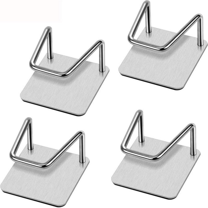 4 Stück Spülbecken-Schwammhalter, Küchenschwammhalter, selbstklebender Schwammhalter, Spülbecken-Schwammhaken, ohne Bohr...