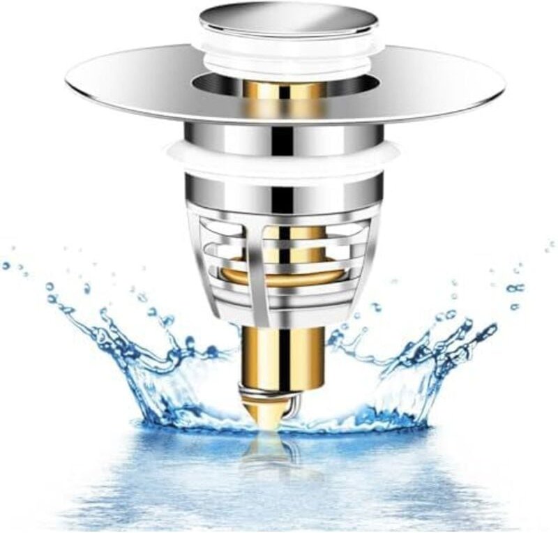 6 × 6 × 5 cm) Geruchshemmend – Universal-Pop-up – Mit 2 Silikondichtungen – Beschleunigt den Abfluss ohne zu verstopfen,...