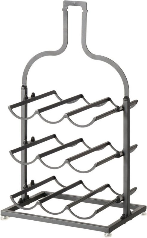 Weinregal botella aus Metall in Flaschenform, h. 54,5 cm