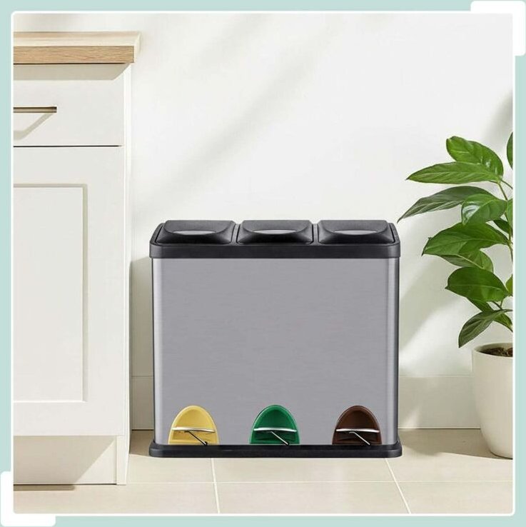 Kuchenabfalleimer 3 facher je 8 liter