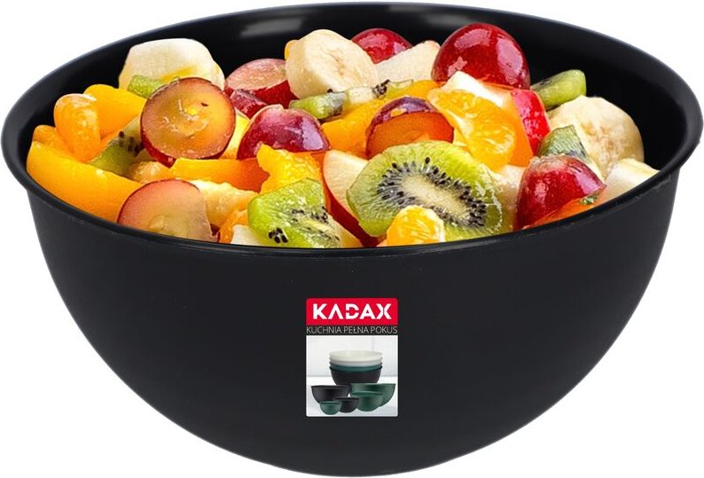 Kadax - Schüssel aus Kunststoff, Salatschüssel, 0.5L, anthrazit