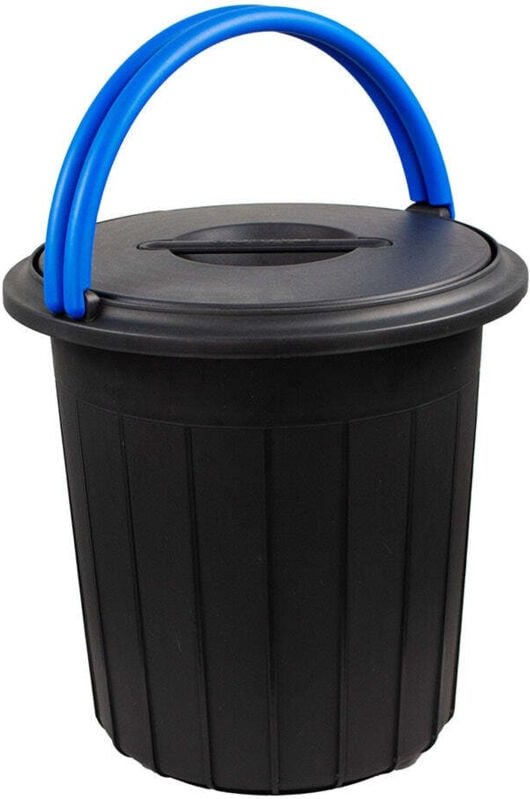Eco solution - abfallbehalter mit deckel 16l - blau