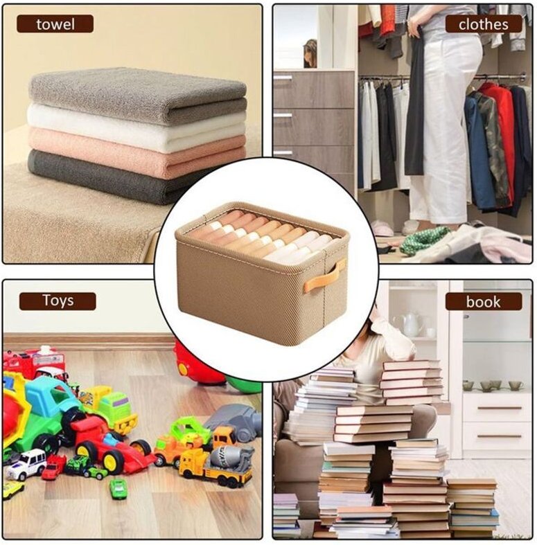 Multifunktionaler Schrank-Organizer, Aufbewahrungsbox mit Stahlringen, Zusammenklappbare Schlafzimmer-Kleiderschrank-Auf...