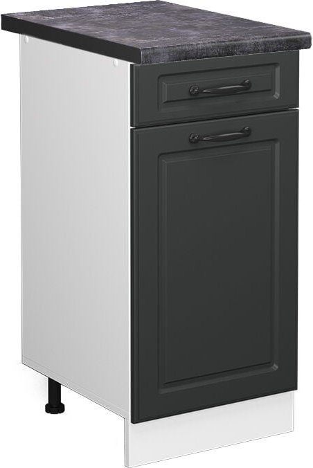 Vicco - Küchenunterschrank R-Line, Anthrazit Landhaus, 40 cm , ap Anthrazit