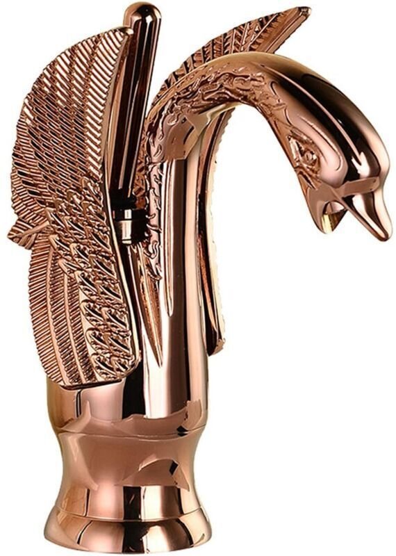 Antike Messing-Waschtischarmatur, Küchenarmatur, Einhebel-Waschtischmischer, Warm- und Kaltwasserarmatur, kurzer Auslauf