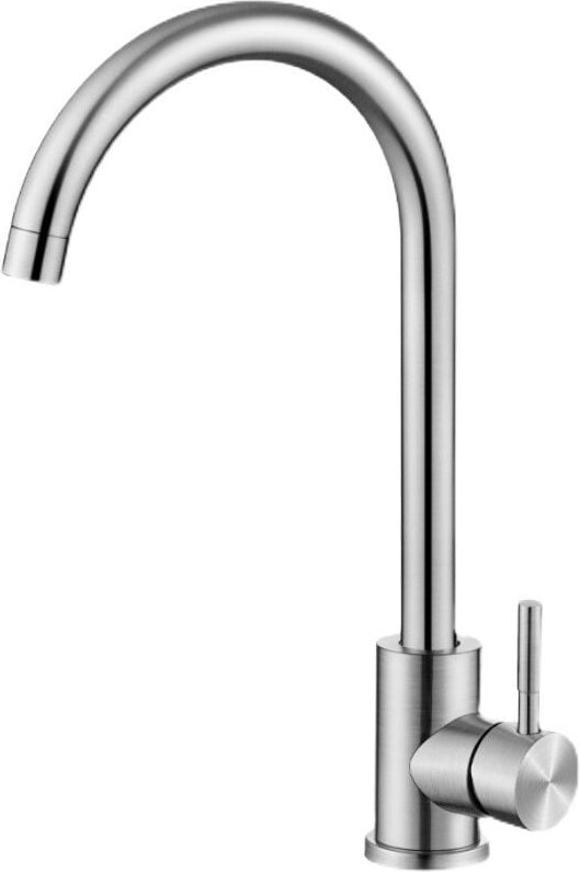 Csparkv - ColdStart Küchenarmatur, Einhand-Heiß- und Kaltmischer, 360°-Drehung, hoher Wasserauslass, Edelstahl