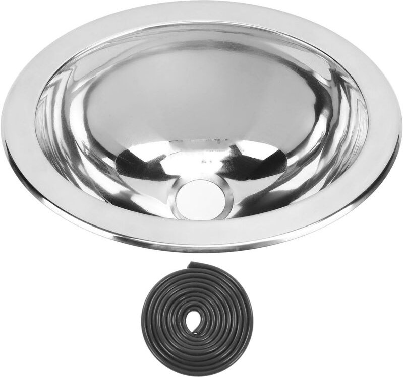 Cryfokt Simple Bowl, ovales Edelstahlwaschbecken, leicht zu reinigen, 290x220x120 mm, für Wohnwagen- und Wohnmobil-Badez...
