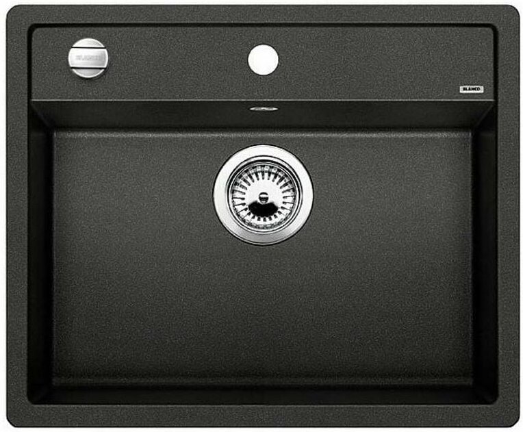 Dalago 6 - Silgranitspüle, 62x51 cm, mit Ablaufsystembedienung, Anthrazit 514197 - Blanco