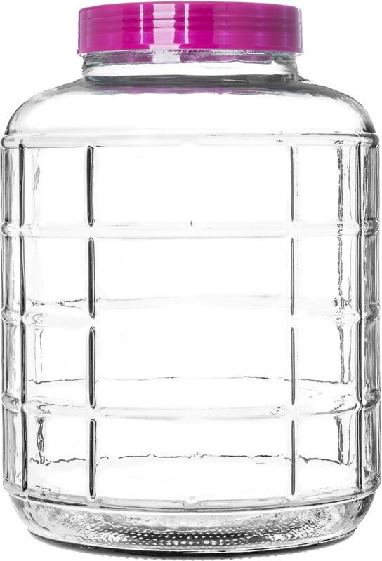 Kadax - Gärballon, Glasballon mit Deckel aus Kunststoff, Weinballon, 26L