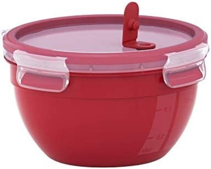 Emsa N1060500 Clip & Micro Mikrowellenbehälter, rot, rund