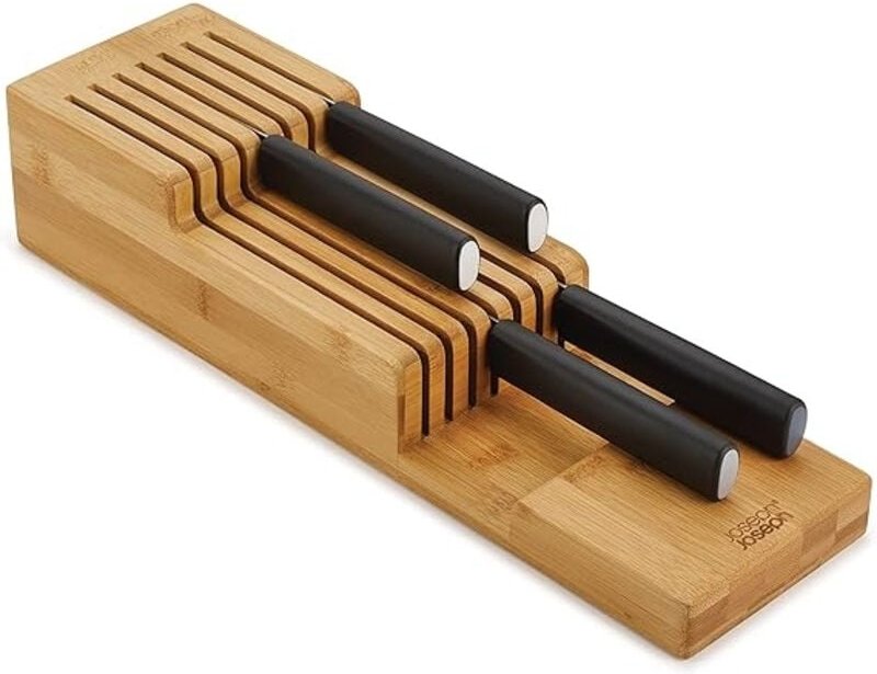DrawerStore™ Bamboo, Joseph Joseph, Kompakter Messerorganisator de, sichere Aufbewahrung für Küchenmesser de, Design de ...