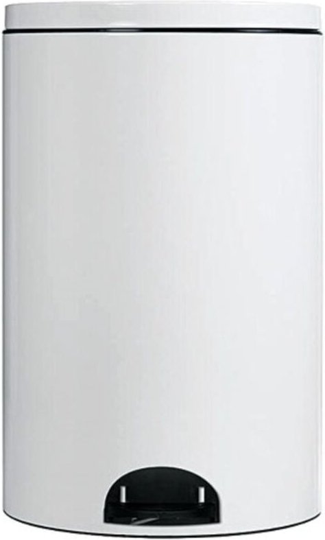 Rossignol - Abfalleimer 20 Liter Eloraweiß, Durchmesser 29cm, Höhe 47cm