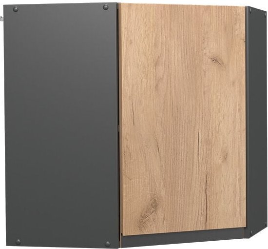 Vicco - Eckhängeschrank R-Line, Goldkraft Eiche, 57 cm J-Shape