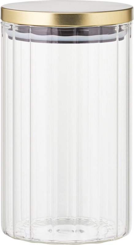 Glasgefäß mit Golddeckel, 1000 ml