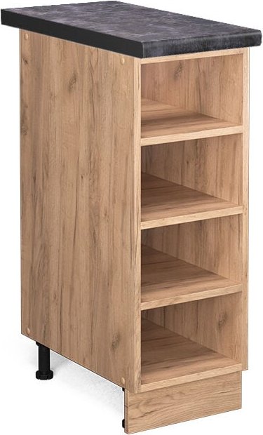 Vicco - Küchenregal Fame-Line, Goldkraft Eiche, 30 cm , ap Anthrazit