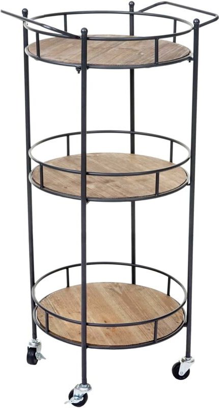 HHG - Servierwagen 072, Barwagen Teewagen, Tanne Holz massiv Vintage 100x50x43cm