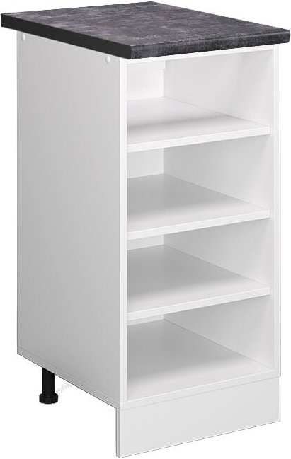 Küchenregal R-Line, Weiß, 40 cm , AP Anthrazit, Vicco