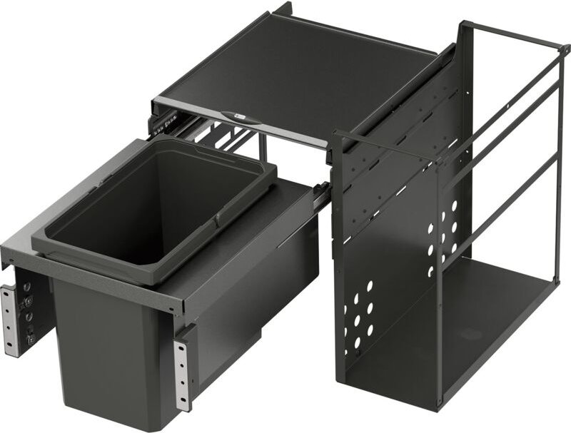 Vauth-sagel - vs envi Water Einbau Abfallsammler mit 22 Liter Mülleimer 562x488x508mm lavagrau