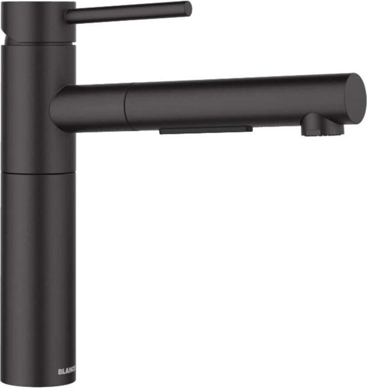 Blanco - Alta ii - Spültischarmatur mit ausziehbarer Brause, schwarz matt 527553
