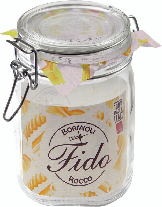 Bormioli Rocco - Drahtbügelgläser Fido 1115ml 4 Gläser + Gummi Einmachgläser 58300