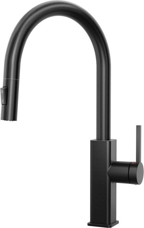 Cecipa Max - Ausziehbare Küchenarmatur, schwarze Armatur mit Brause, Mischbatterien Küche, Edelstahl Spültischarmatur fü...