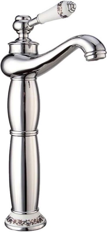 Schwanenhals-Waschtischarmatur, Einhebelmischer, Aufsatzmontage, 1 Loch, für Waschbecken, Warm- und Kaltwasseranschluss ...