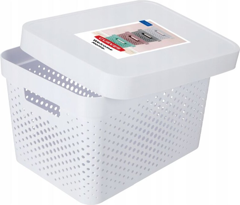 Curver pojemnik ażur infinity 17l z przykrywką /biały