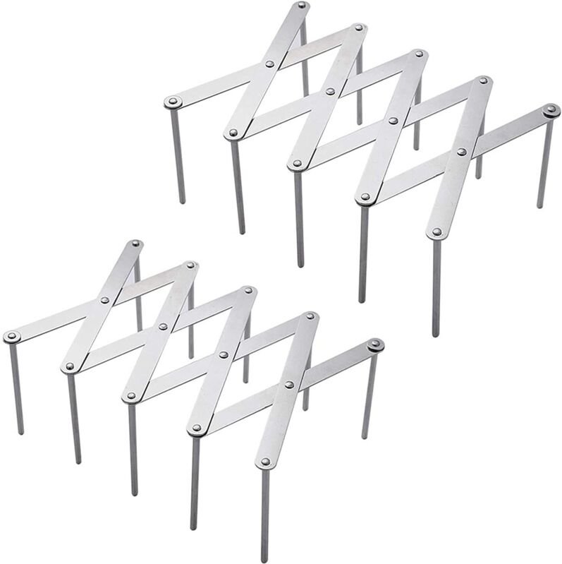 2-teiliger Deckelhalter aus Edelstahl, Küchenutensilien-Organizer, stilvolles und verstellbares Gestell zur Aufbewahrung...