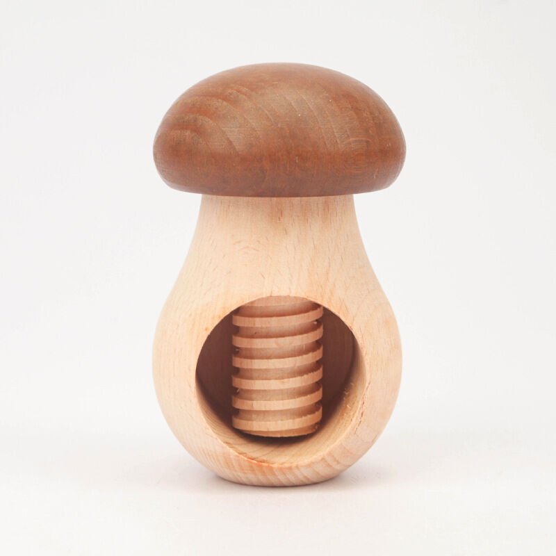 Pilzförmiger Nussknacker aus Holz, Holzzange, Nussknacker mit Holzgriff, Nussknacker, Nusszange aus Massivholz