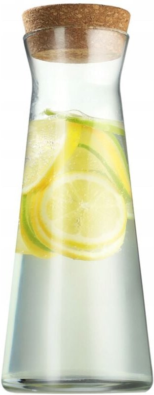 Kadax - Glaskaraffe, Wasserkaraffe aus robustem Glas, 1L - 1 Stück