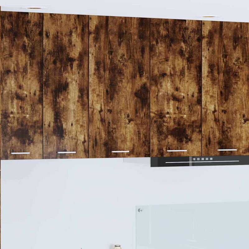 Hängeschrank mit Tür Geräucherte Eiche und Weiß 40 x 31 x 80 cm vidaXL