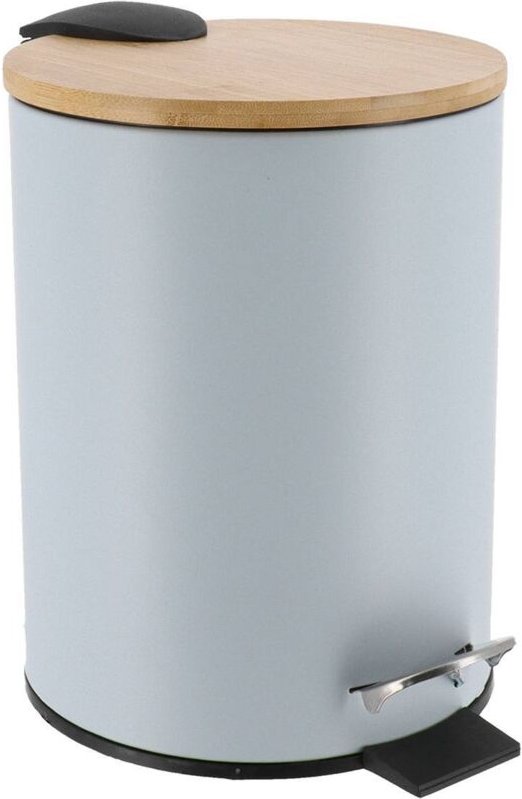 Tendance - Mülleimer metall fallbremse 3l - hellblau bambus