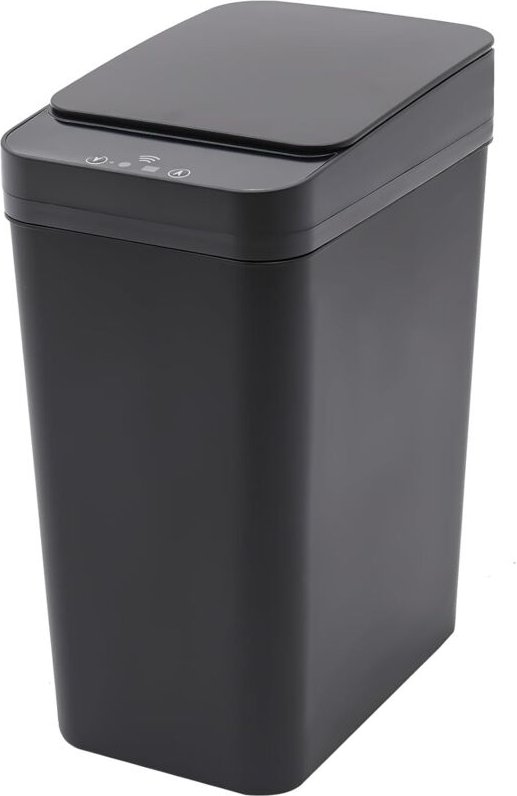 Automatischer Mülleimer, Intelligenter Mülleimer, Bewegungssensor-Mülleimer für Küche und Büro, 12L Kapazität (Schwarz)