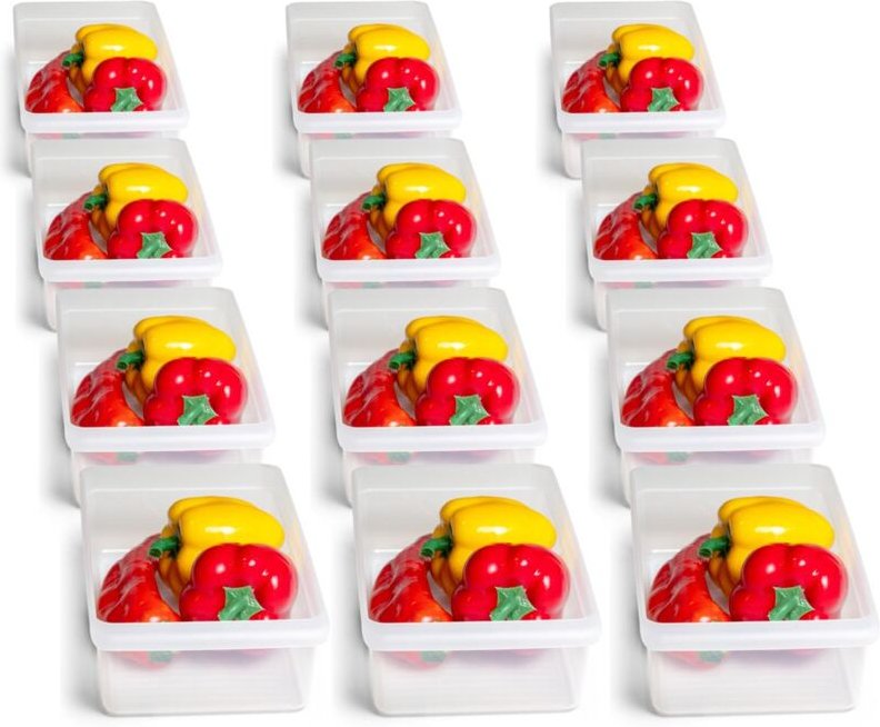 12x Novaliv Kühlschrank-Einsätze Kühlschrank Organizer